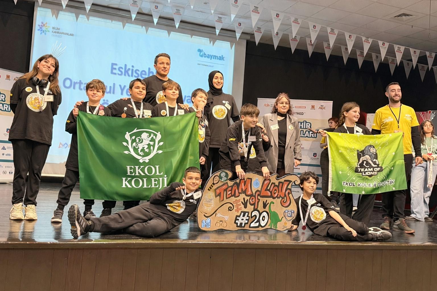 Ekol Koleji Robotik Takımı “Team of Lions”, FIRST LEGO League Bölge Yarışmasında Şampiyon Oldu